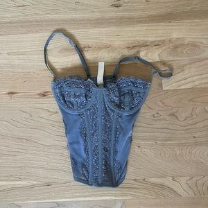 Urban outfitters blue corset top